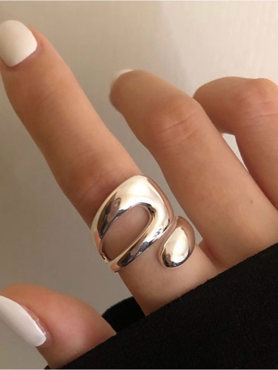 Nordstrom Jewelry - Modern Open Spiral adjustable Silver Ring - Women Jewelry with box